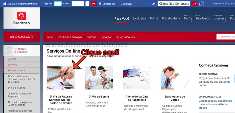 Internet Banking Bradesco Serviços