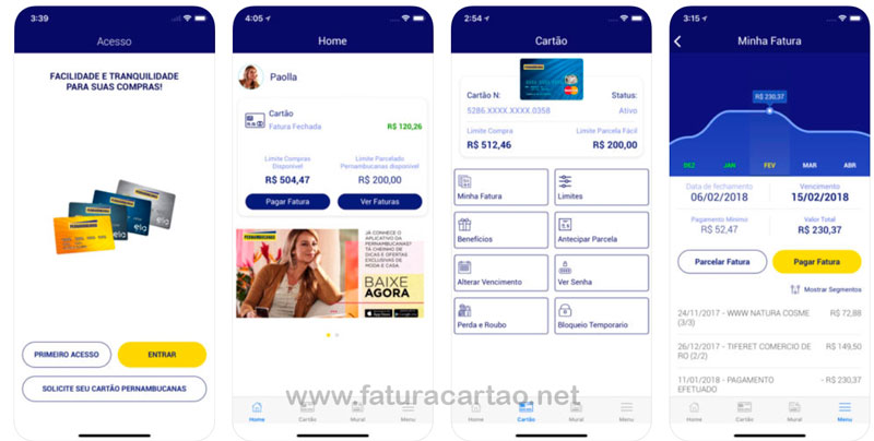 Fatura Cartão Pernambucanas
