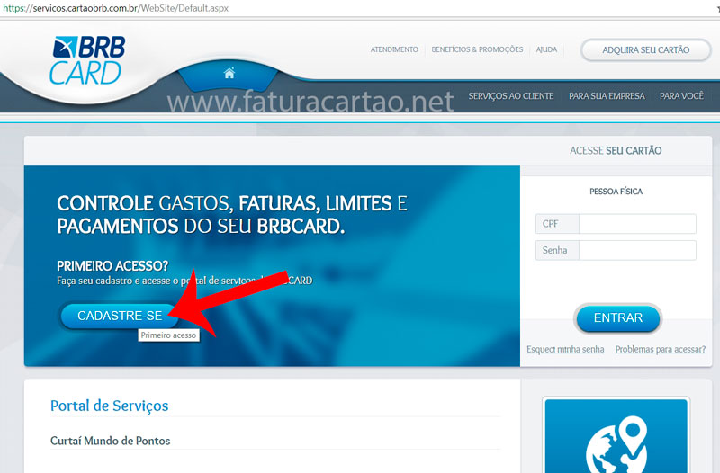 Fatura cartão BRBCARD