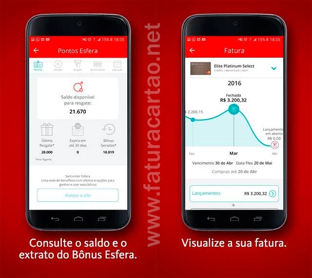Internet Banking Santander aplicativo celular
